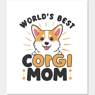 World's Best Corgi Mom Dog Owner funny Posters and Art